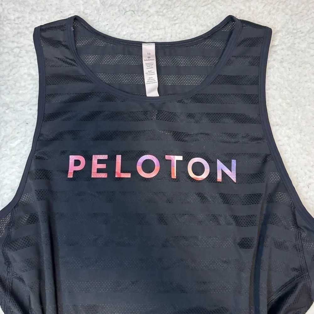 Lululemon x Peloton Women Black “Together We Go Far” Running Tank Top